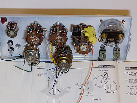 IG-5218 front panel with prewired rotary switches